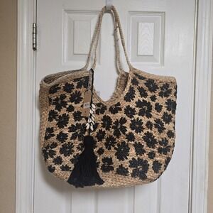 Twig And Arrow Woven Tote Bag‎ NWT